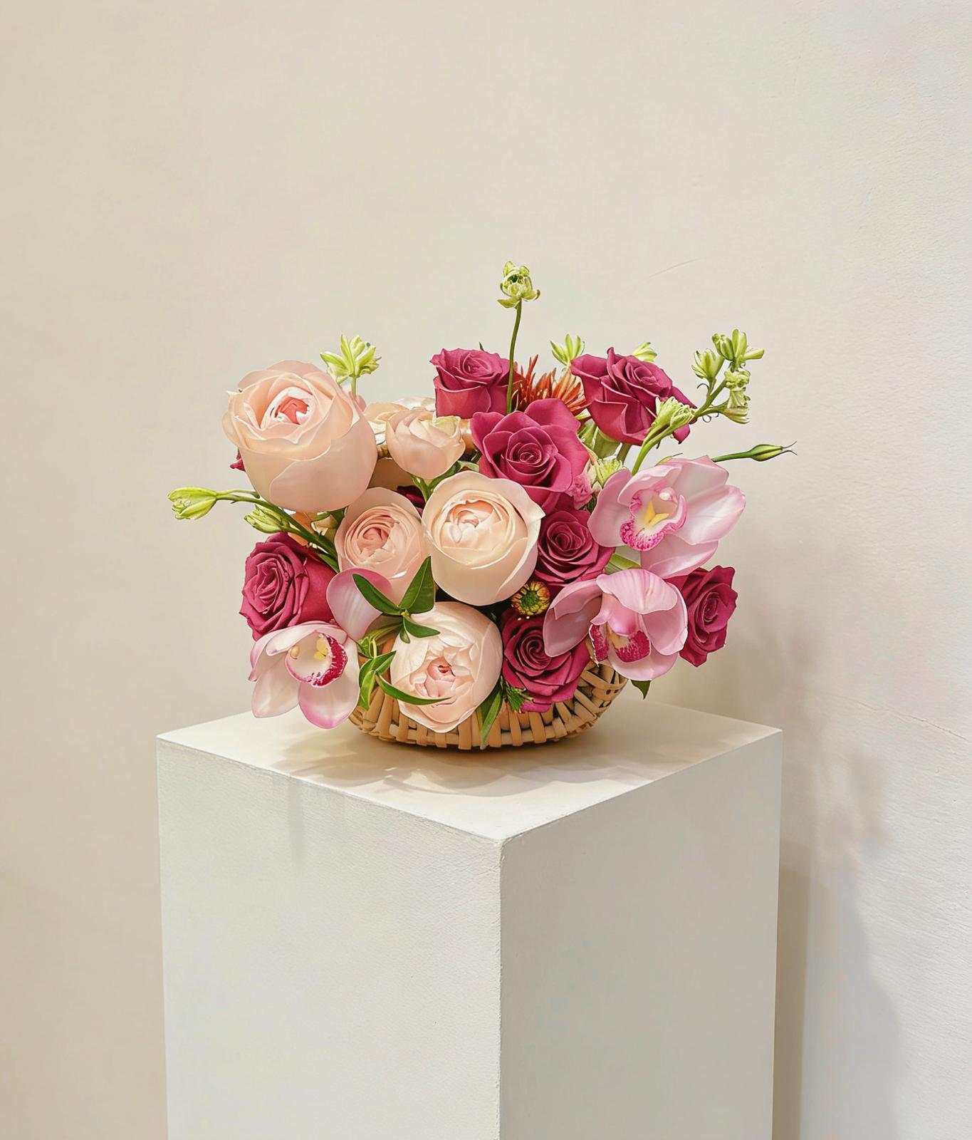 粉色系檯花